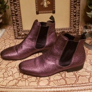 Boemos Pull On Leather Ankle Boots